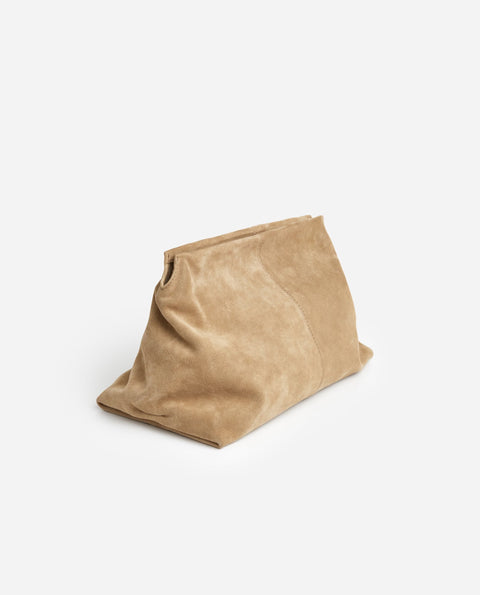 Borsa Clay Suede Beige