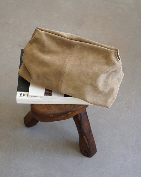 Borsa Clay Suede Beige