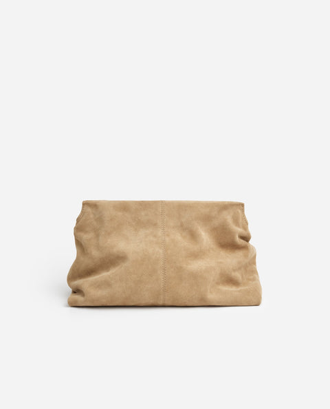 Borsa Clay Suede Beige