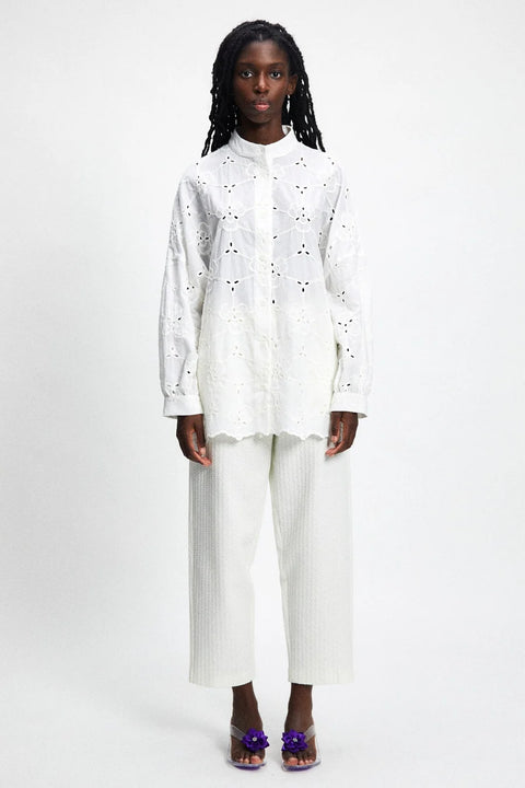 White Embroidery Shirt