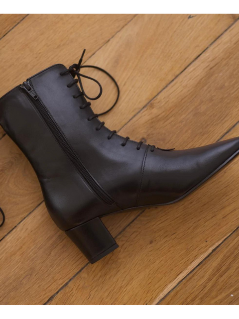Black Laced Ankle Boot