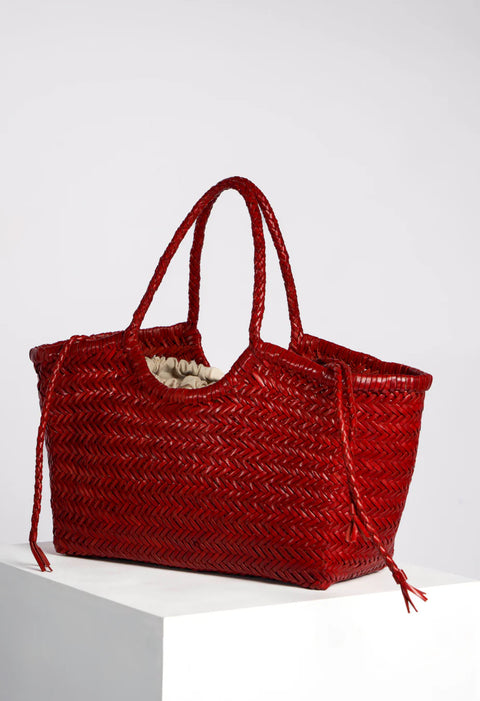 Borsa Panier Pelle Rosso