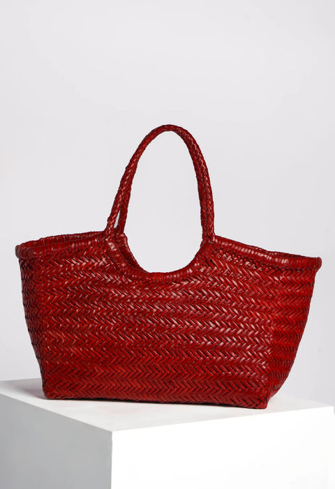 Borsa Panier Pelle Rosso