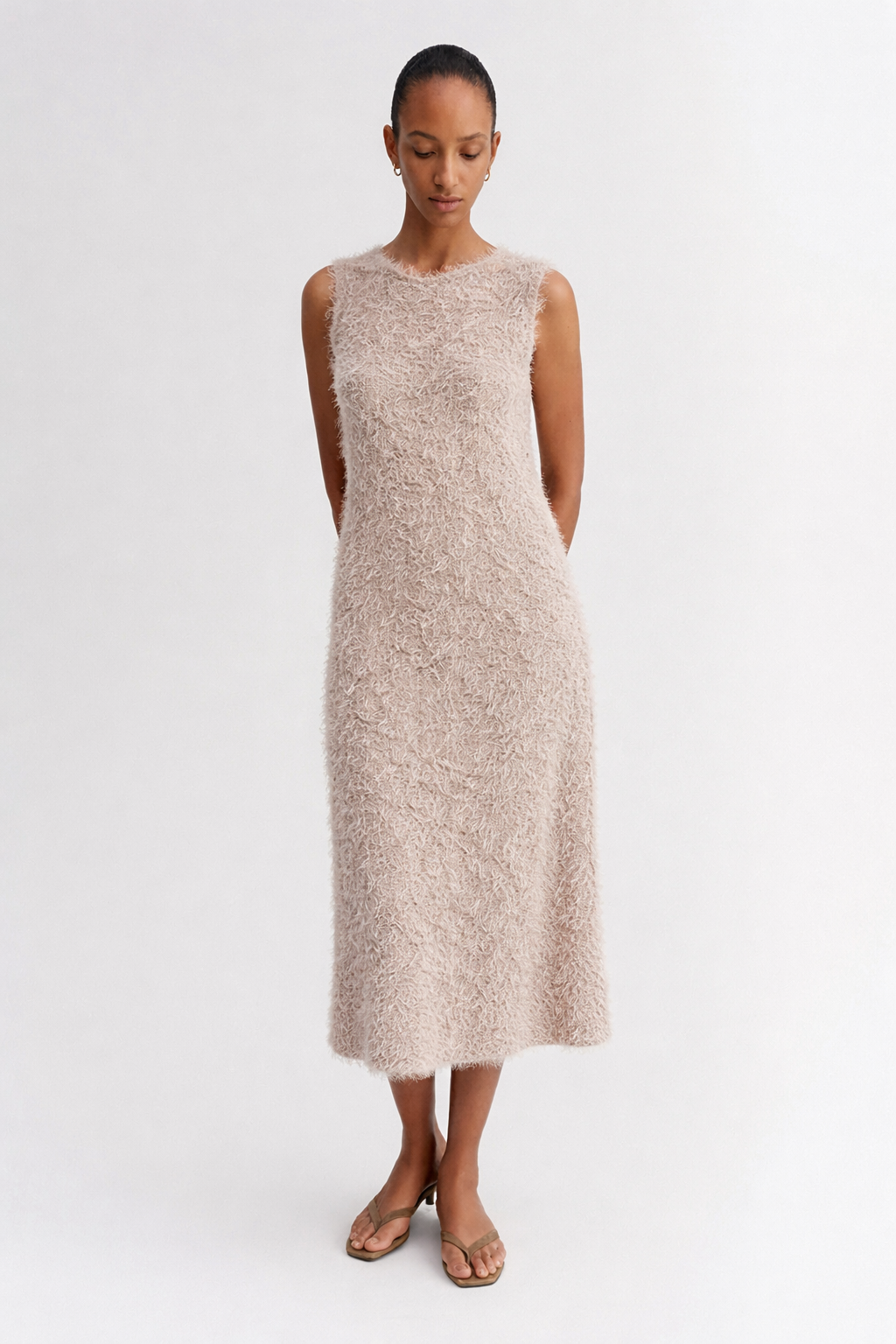 LUMINA – Abito Textured con Sottoveste