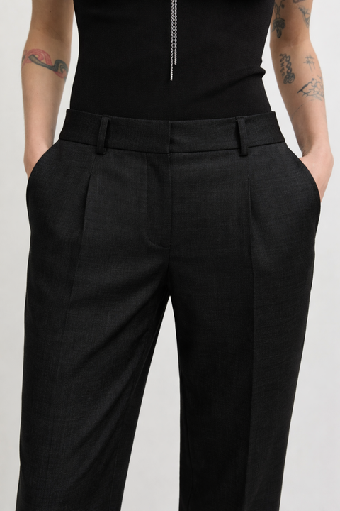 NOIR – Pantalone Sartoriale in Lana e Viscosa