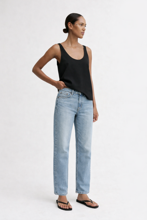 Straight Crop Denim