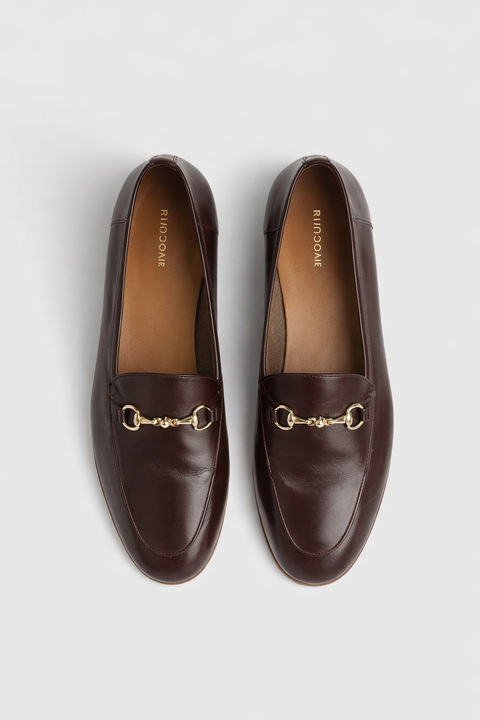 Mocassino in pelle liscia con morsetto