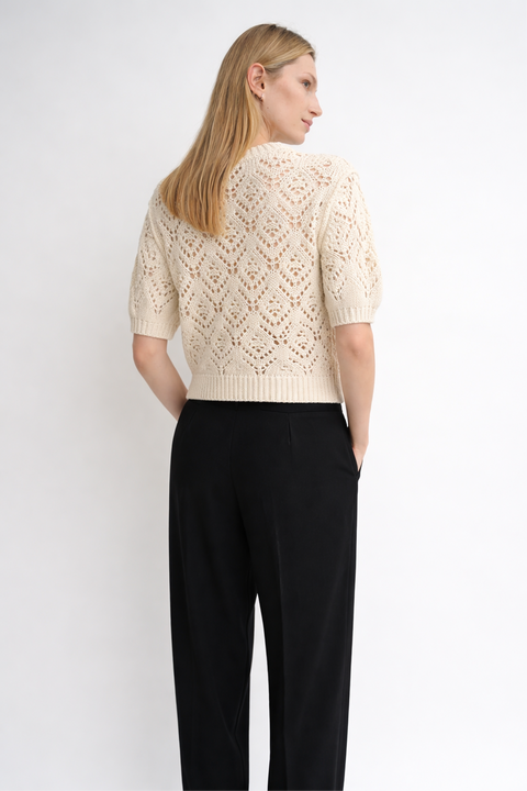 LUCIA – Maglia Traforata in Cotone Organico