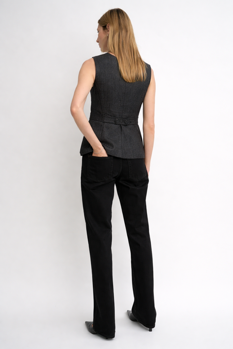 NOIR – Gilet Sartoriale in Lana e Viscosa