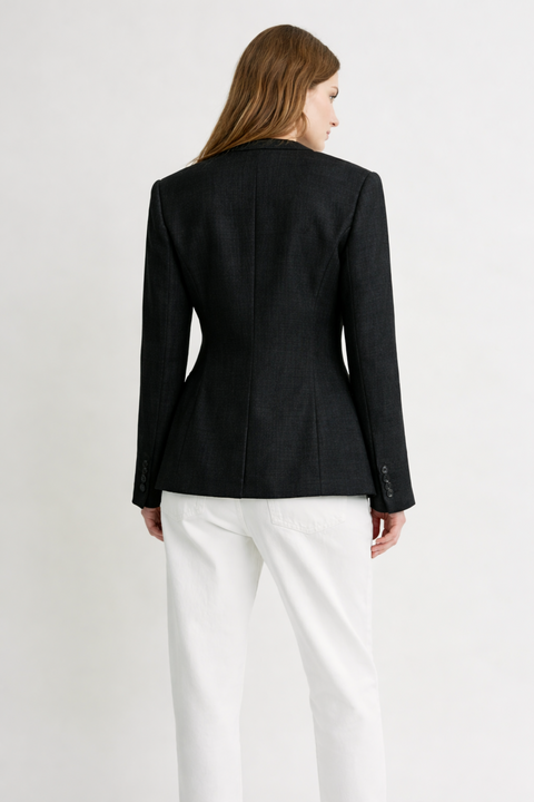 NOIR – Blazer Sartoriale in Lana e Viscosa