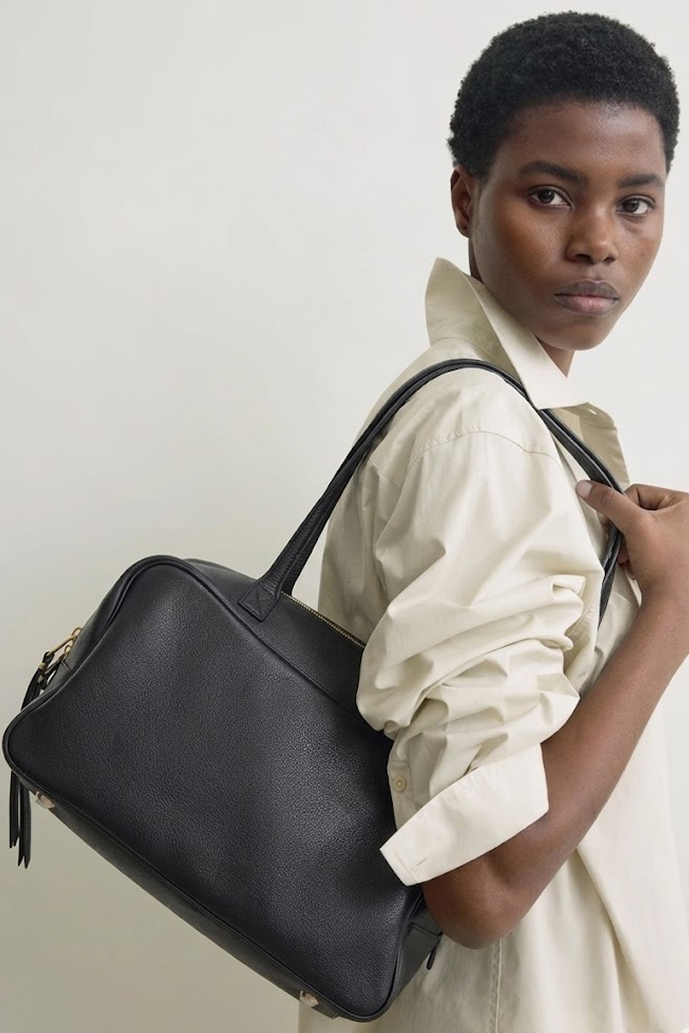BOWLING BAG – Borsa in Pelle Strutturata