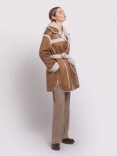 Giacca Trench Montone Brown